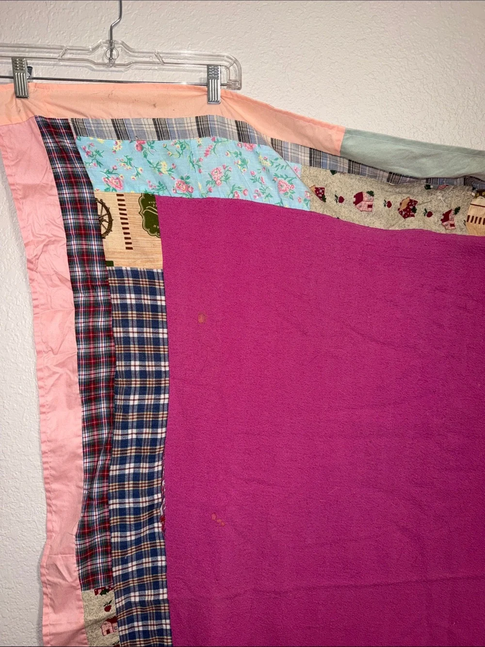 Vintage Patchwork Quilt Colorful Baby Blanket cottagecore granny handmade